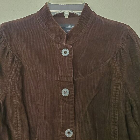 Willi Smith Corduroy Jacket Blazer Womens M Pockets Autumn Vintage 70s 80s - Picture 2 of 16